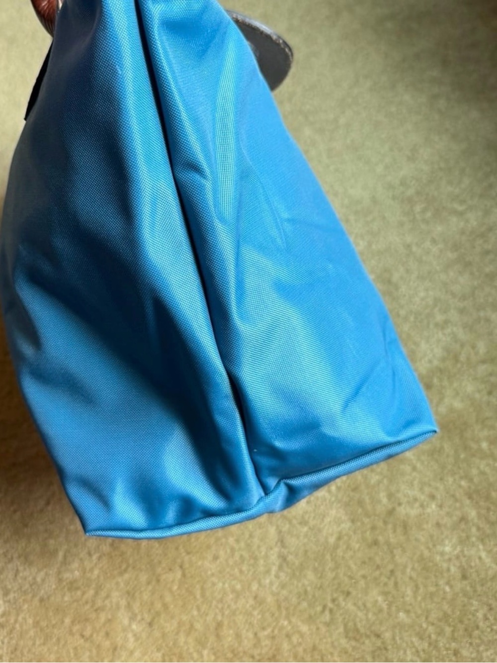 Small Longchamp Le Pilage Bag Blue - Picture 4 of 5